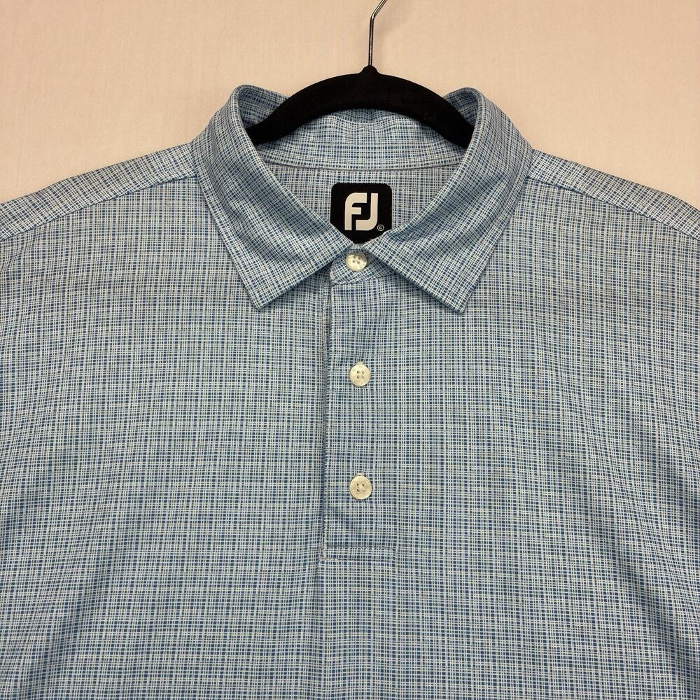FootJoy Polo Shirt Men’s XL Blue Performance Golf Stretch Short Sleeve Casual